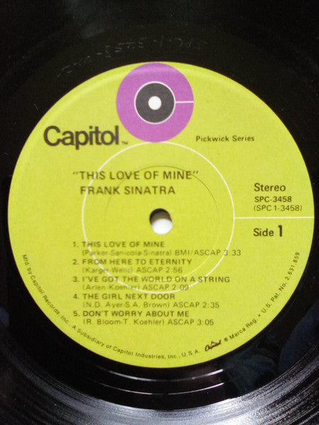 Frank Sinatra : This Love Of Mine (LP, Comp, RE, Los)