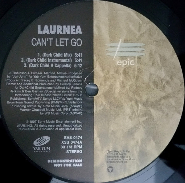 Laurnea : Can't Let Go (Remixes) (12", Promo)