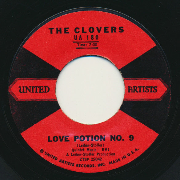 The Clovers : Love Potion No. 9 (7", Single, Mono, Styrene, Bri)