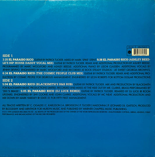 Deetah : El Paraiso Rico (12", Single)