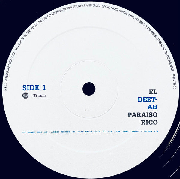 Deetah : El Paraiso Rico (12", Single)