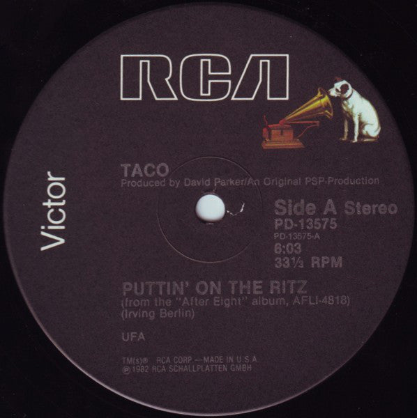 Taco : Puttin' On The Ritz / Livin' In My Dream World (12", Single, Ind)