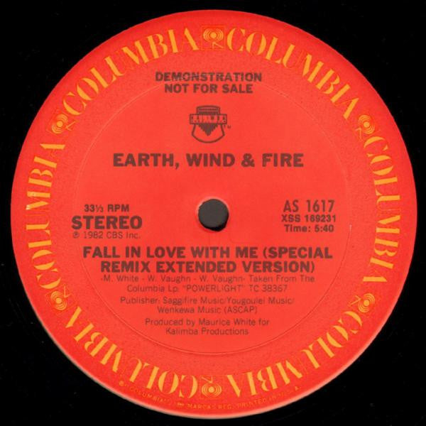 Earth, Wind & Fire : Fall In Love With Me (12", Promo)