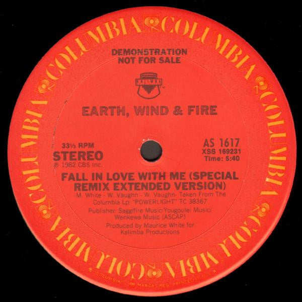 Earth, Wind & Fire : Fall In Love With Me (12", Promo)