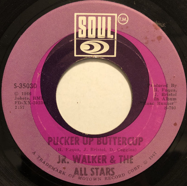 Jr. Walker & The All Stars* : Pucker Up Buttercup / Anyway You Wannta' (7", Single, Mono, ARP)