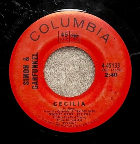 Simon & Garfunkel : Cecilia / The Only Living Boy In New York (7", Single)