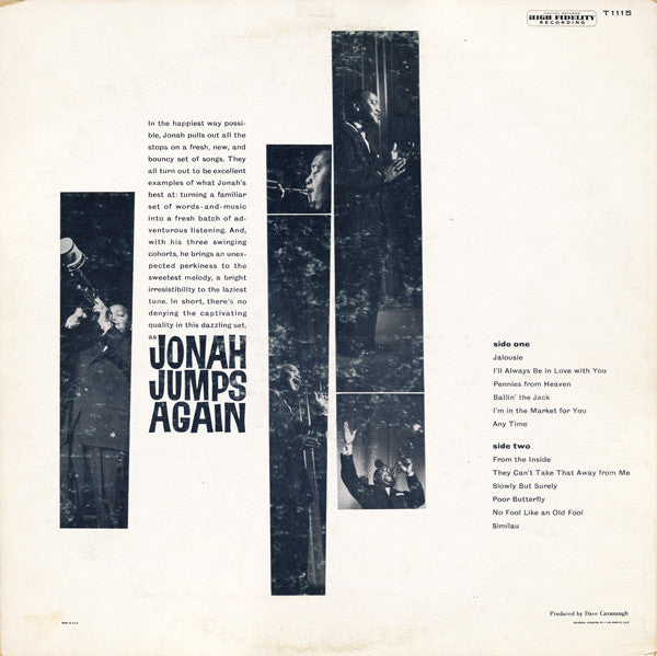 The Jonah Jones Quartet : Jonah Jumps Again (LP, Album, Mono, Scr)