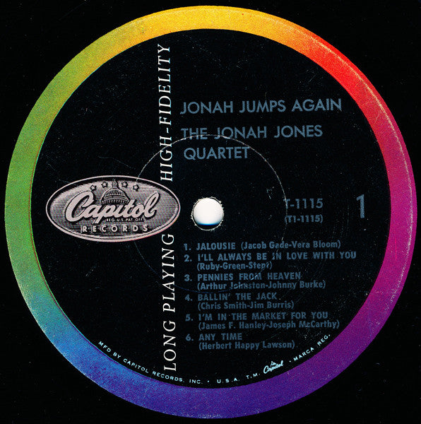 The Jonah Jones Quartet : Jonah Jumps Again (LP, Album, Mono, Scr)