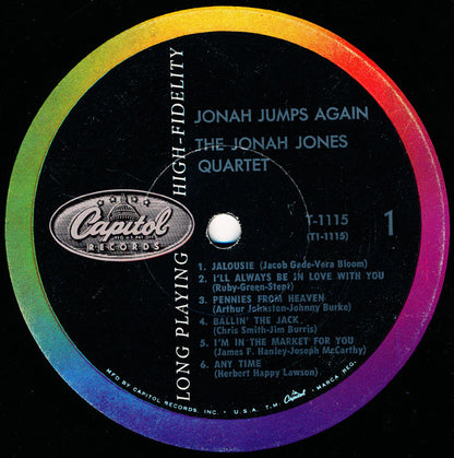 The Jonah Jones Quartet : Jonah Jumps Again (LP, Album, Mono, Scr)