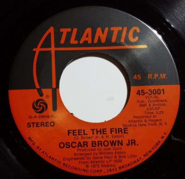 Oscar Brown Jr. : Feel The Fire / The Lone Ranger (7", Single, PL )