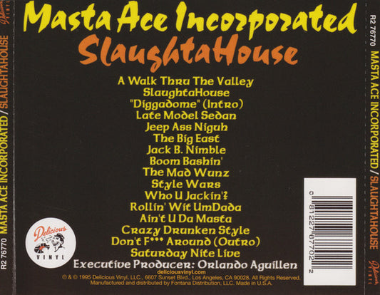 Masta Ace Incorporated : SlaughtaHouse (CD, Album, RE, Son)