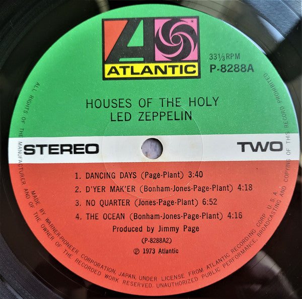 Led Zeppelin : Houses Of The Holy (LP, Album, Gat)