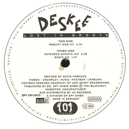 Deskee : Lost In Groove (David Morales Remix) (12")