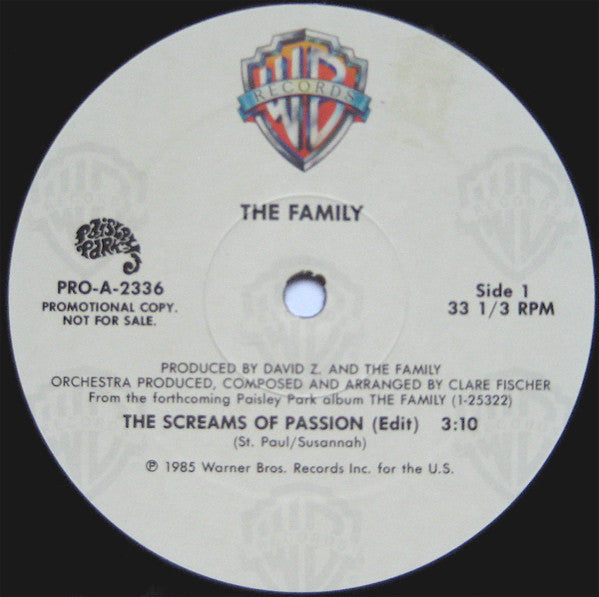 The Family (2) : The Screams Of Passion (12", Promo)