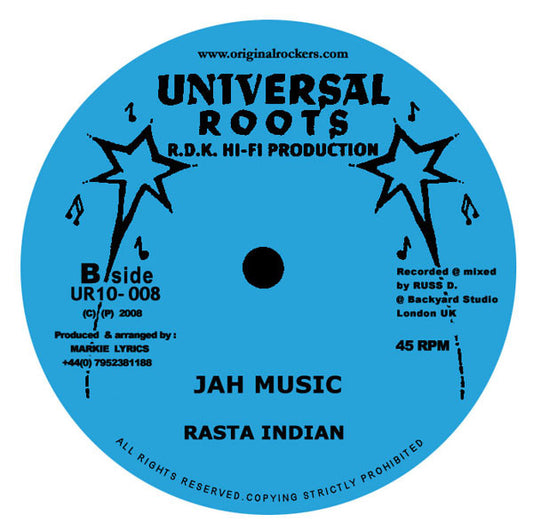 Rasta Indian / Soothsayers Horns* : Jah Music / Wadada (10", RP)