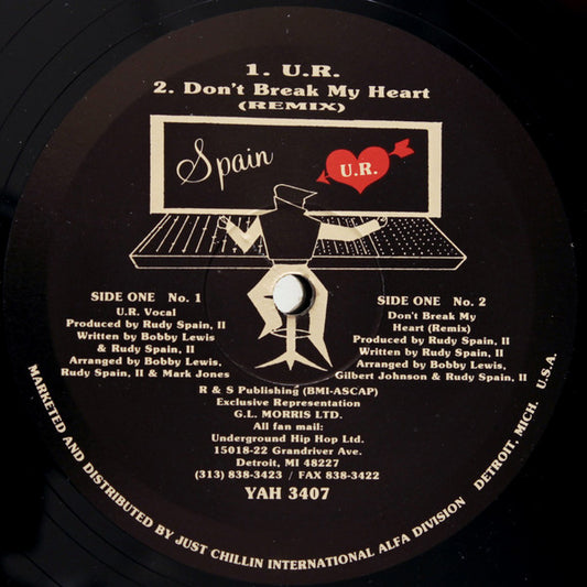 Rudy Spain, II* : U.R. / Don't Break My Heart (12")