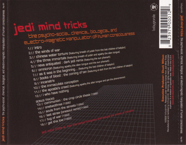 Jedi Mind Tricks : The Psycho-Social, Chemical, Biological, And Electro-Magnetic Manipulation Of Human Consciousness (CD, Album, RE)