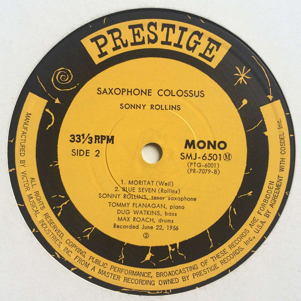 Sonny Rollins : Saxophone Colossus (LP, Album, Mono, RE)
