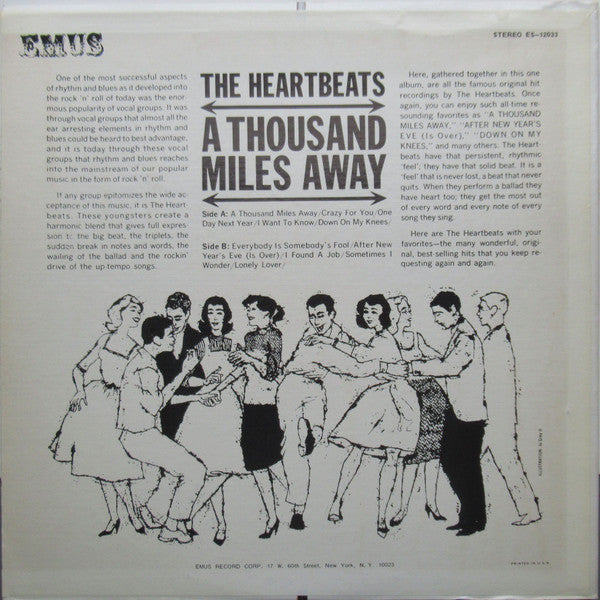 The Heartbeats : A Thousand Miles Away (LP, RE)