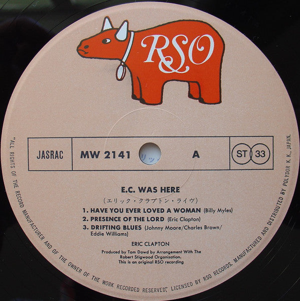 Eric Clapton : E.C. Was Here (LP, Album)