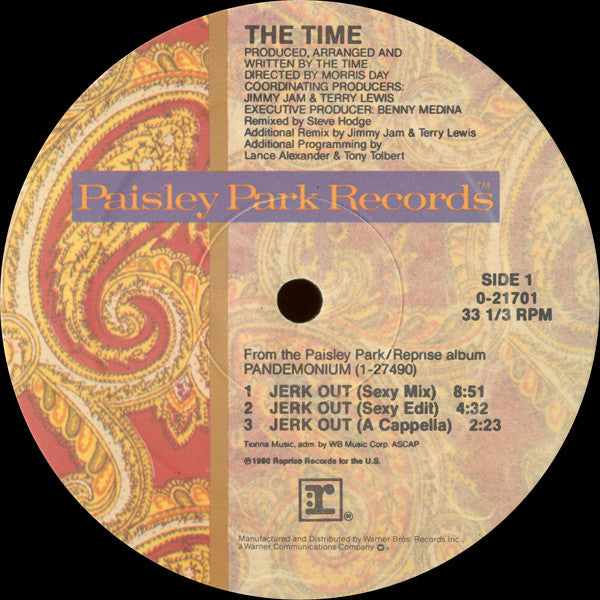 The Time : Jerk Out (12", Maxi)