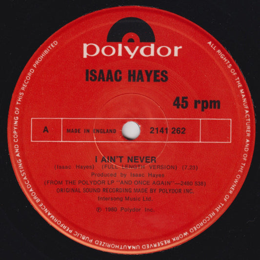 Isaac Hayes : I Ain't Never (12")