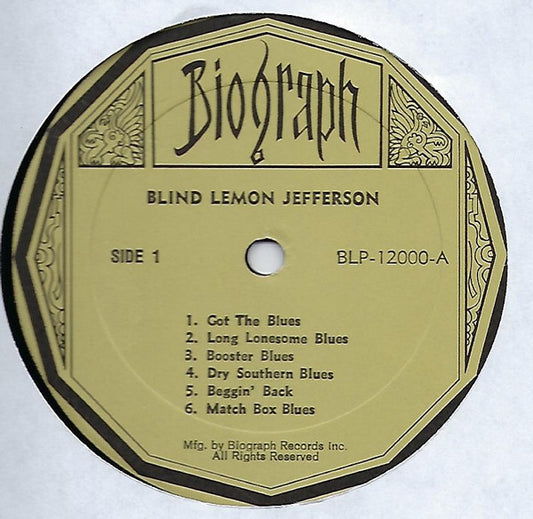 Blind Lemon Jefferson : 1926-29 (LP, Comp)