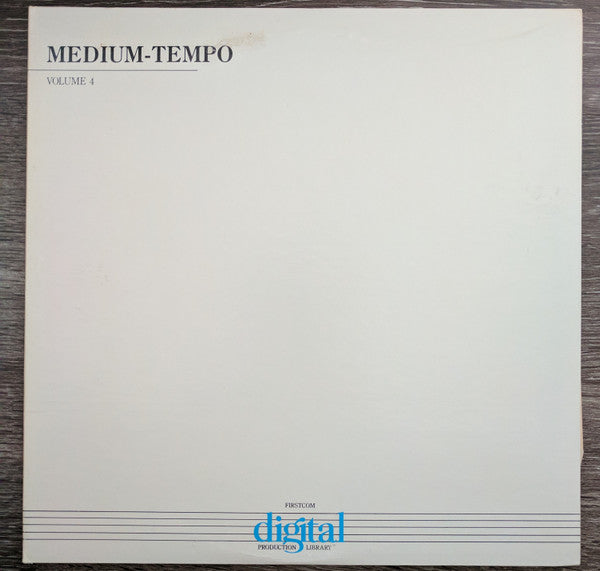 Anonymous : Medium-Tempo Volume 4 (2xLP, Lib)