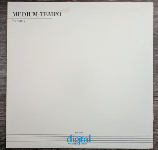 Anonymous : Medium-Tempo Volume 4 (2xLP, Lib)