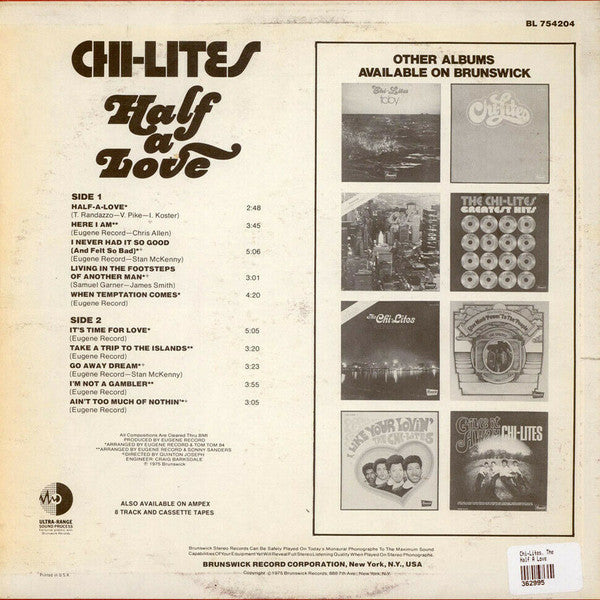 Chi-Lites* : Half A Love (LP, Album)
