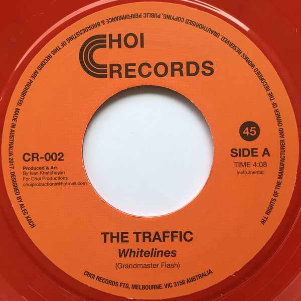 The Traffic : Whitelines​ (7", Single, Ltd, RP, Red)