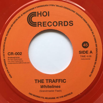 The Traffic : Whitelines​ (7", Single, Ltd, RP, Red)