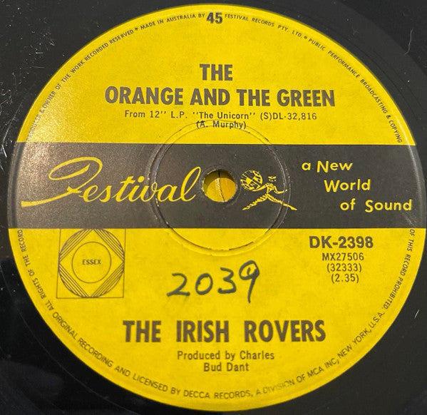 The Irish Rovers : (The Puppet Song) Whiskey On A Sunday (7", Single, Lab)