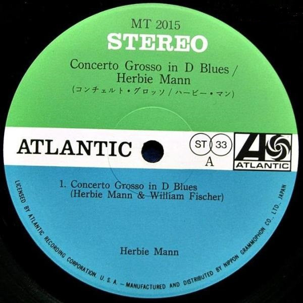 Herbie Mann : Concerto Grosso In D Blues (LP, Album)