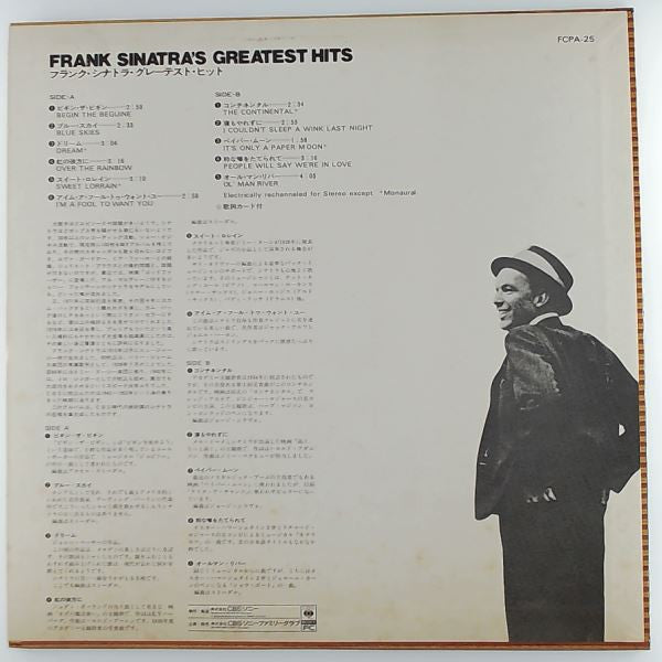 Frank Sinatra : Frank Sinatra's Greatest Hits (LP, Comp, Mono, Club)