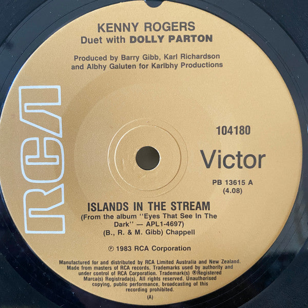 Kenny Rogers Duet With Dolly Parton : Islands In The Stream (7", Single)