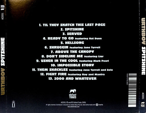 Urthboy : Spitshine (CD, Album)