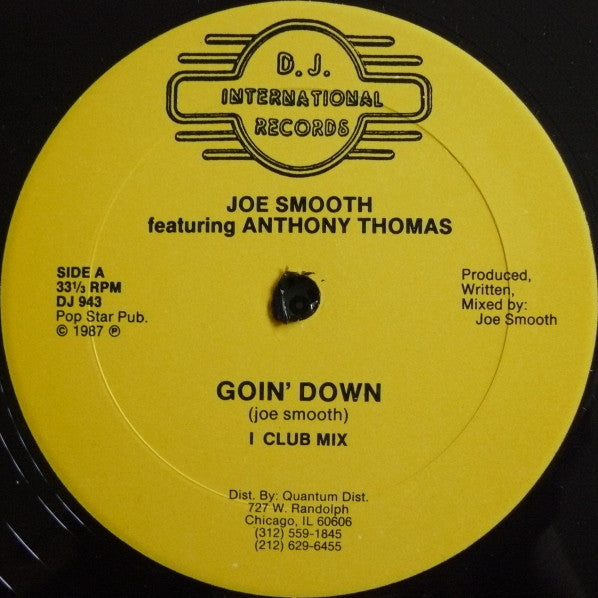 Joe Smooth Featuring Anthony Thomas : Goin' Down (12")