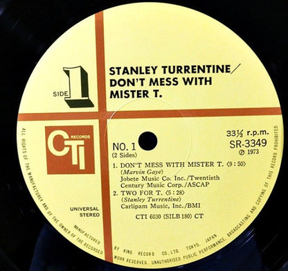 Stanley Turrentine / スタンレー・タレンタイン* : Don't Mess With Mister T. / ミスターＴ (LP, Album)