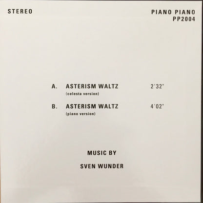 Sven Wunder : Asterism Waltz (7", Single)