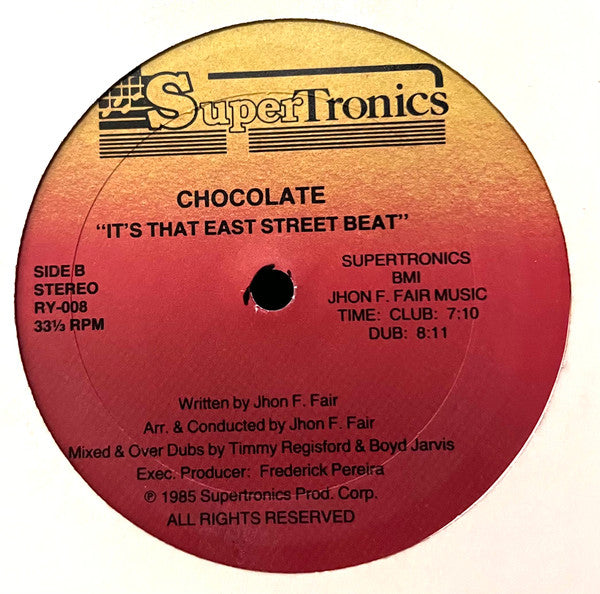 Chocolate* : It's That East Street Beat (12")