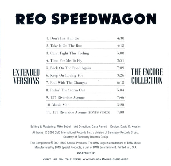 REO Speedwagon : Extended Versions: The Encore Collection (CD, Comp, Enh)
