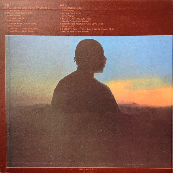 Stevie Wonder = スティービー・ワンダー* : Talking Book = トーキング・ブック (LP, Album, Gat)