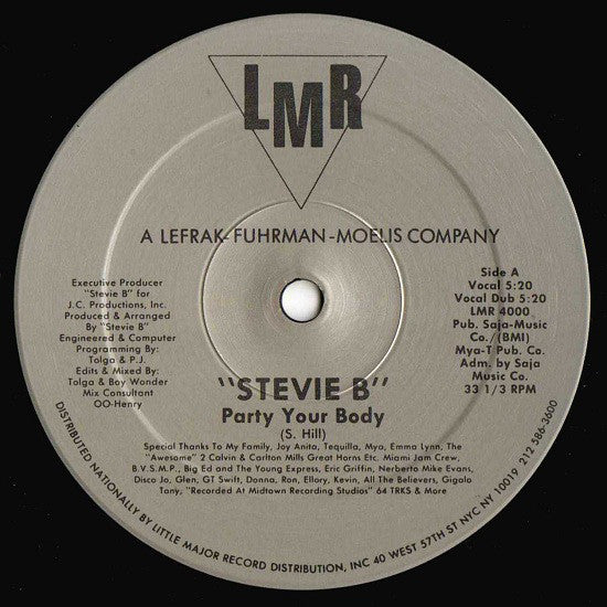 "Stevie B"* : Party Your Body (12")