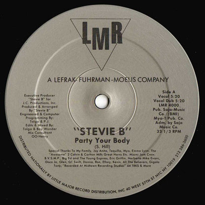 "Stevie B"* : Party Your Body (12")