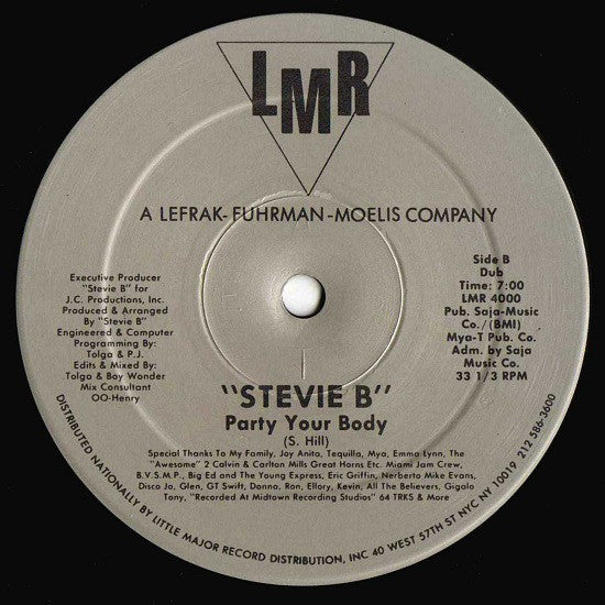 "Stevie B"* : Party Your Body (12")