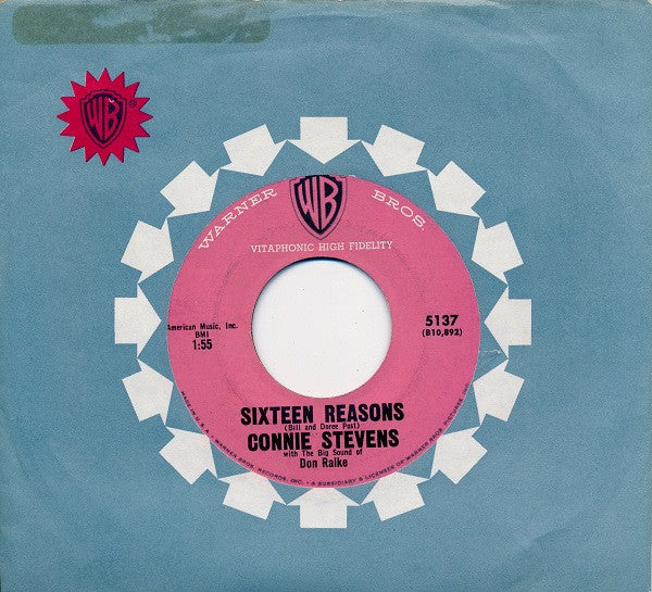 Connie Stevens : Sixteen Reasons (7", Single, Roc)