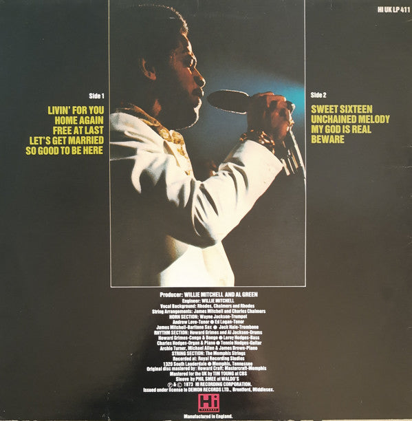 Al Green : Livin For You (LP, Album, RE)