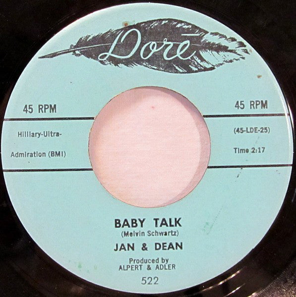 Jan & Dean : Baby Talk (7", Single, Mon)