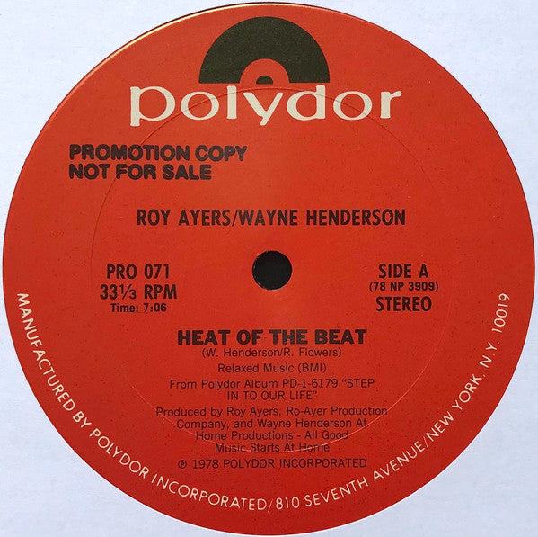 Roy Ayers / Wayne Henderson : Heat Of The Beat (12", Promo)